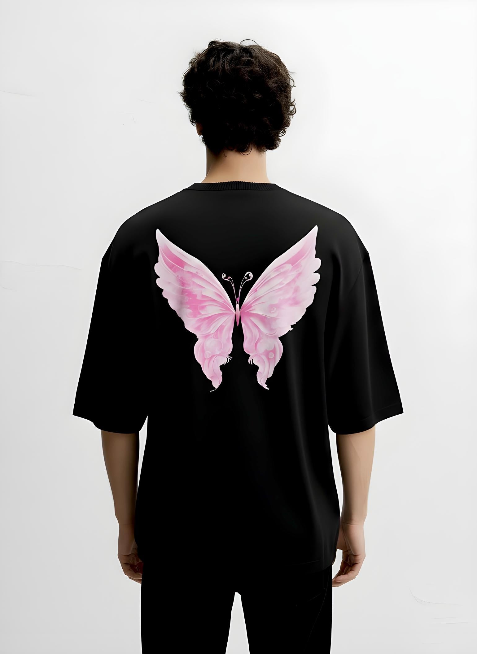 Round neck drop shoulder oversized t-shirt