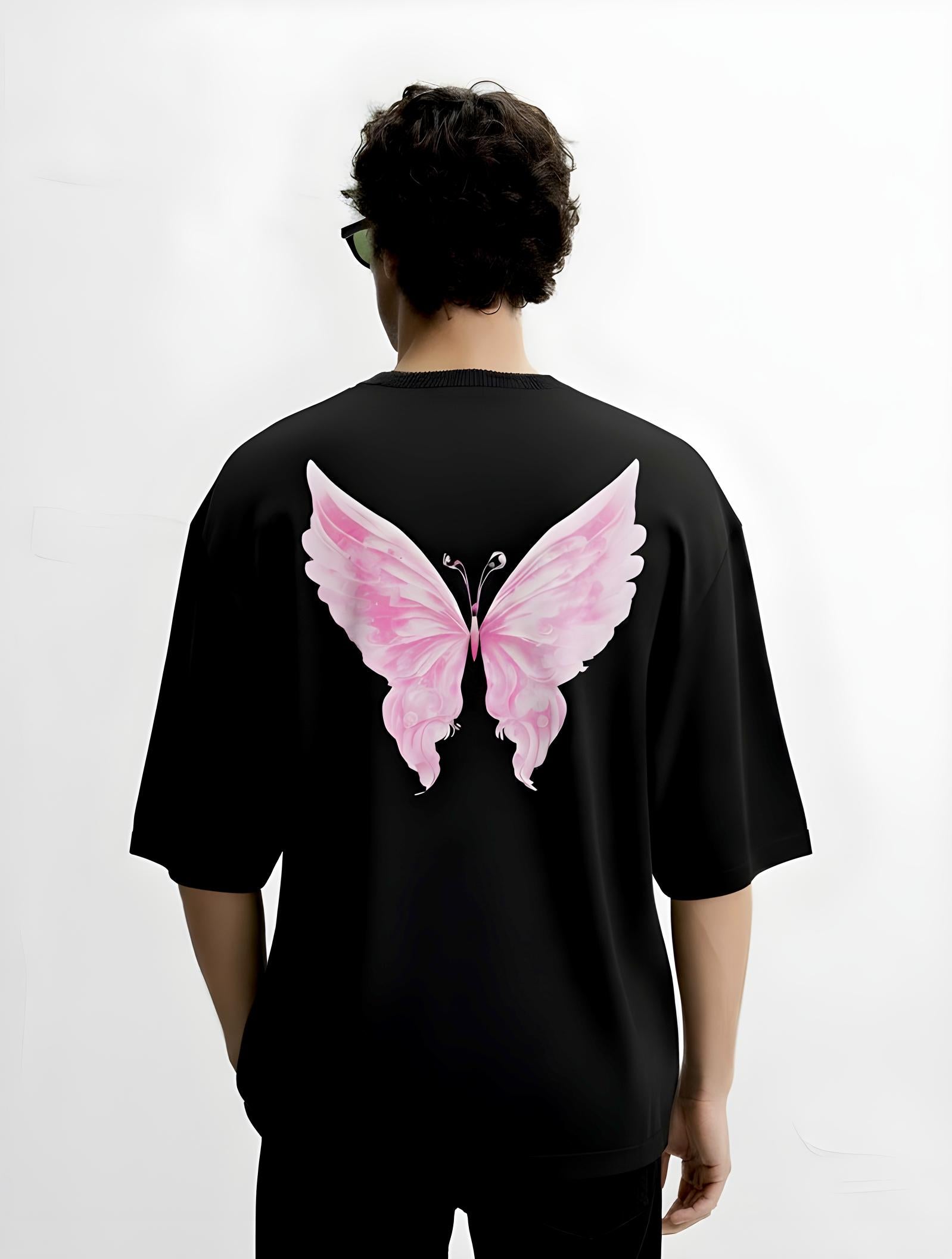 Round neck drop shoulder oversized t-shirt