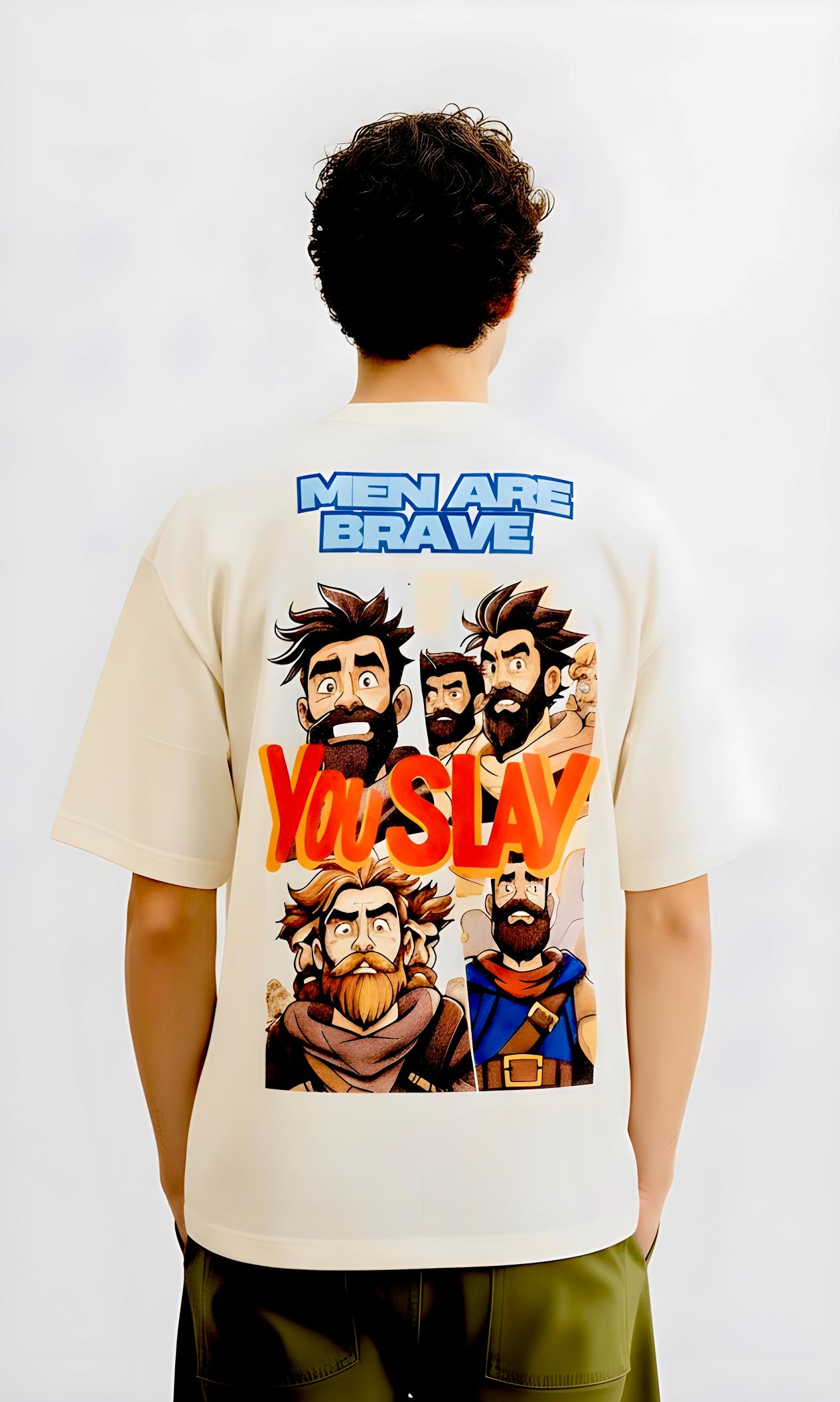 Round neck drop shoulder oversized t-shirt