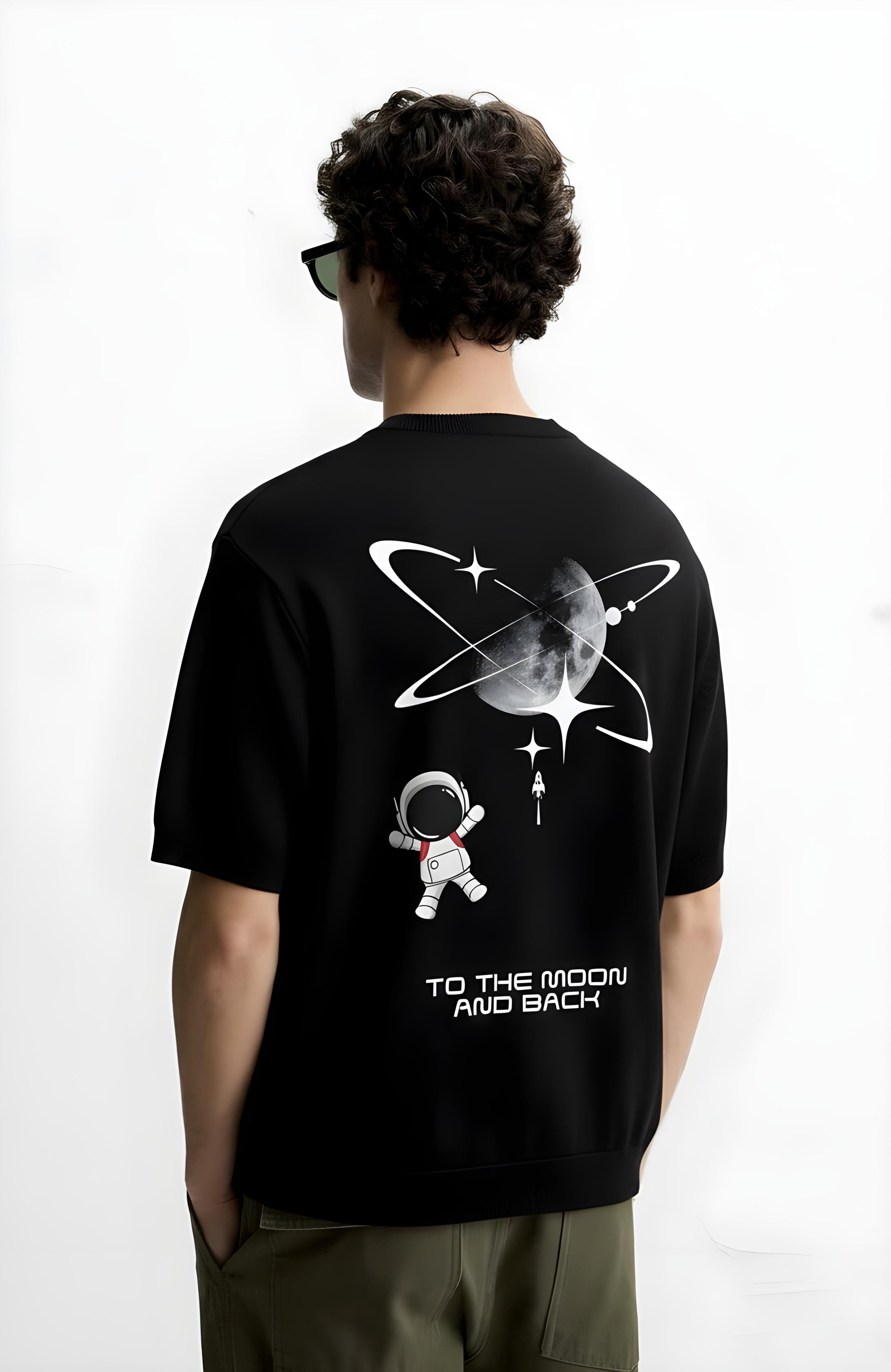 Round neck drop shoulder oversized t-shirt