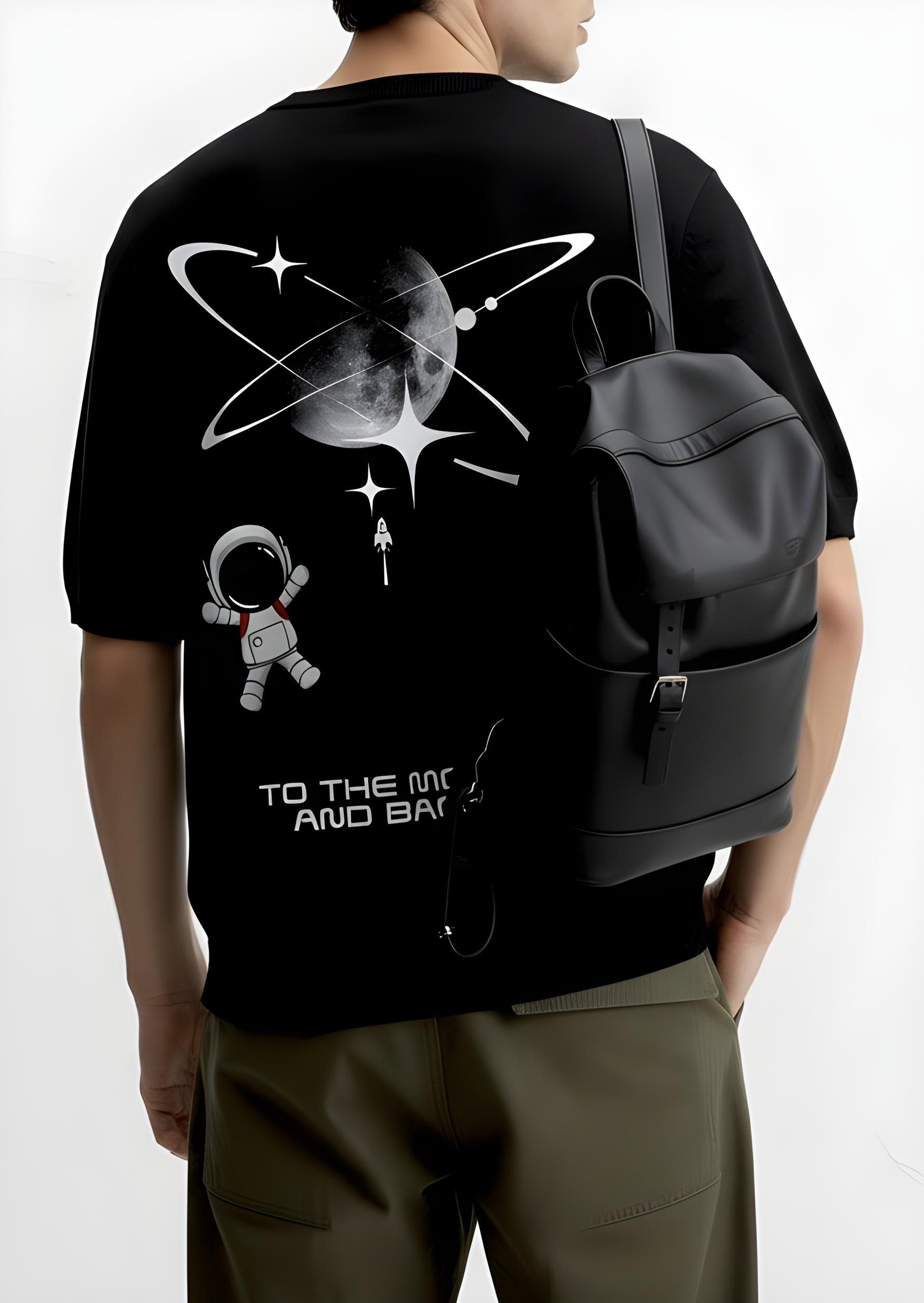 Round neck drop shoulder oversized t-shirt